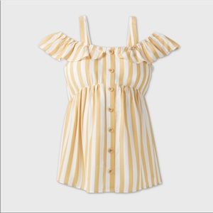 Isabel Maternity Striped Sleeveless Faux Button Front Top Women’s Size XL